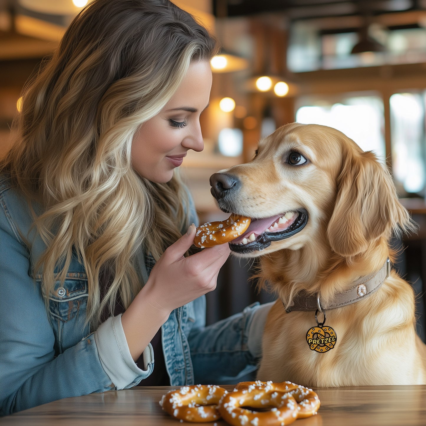 Pretzel Enamel Dog Tag - Custom Enamel Pet ID Tag