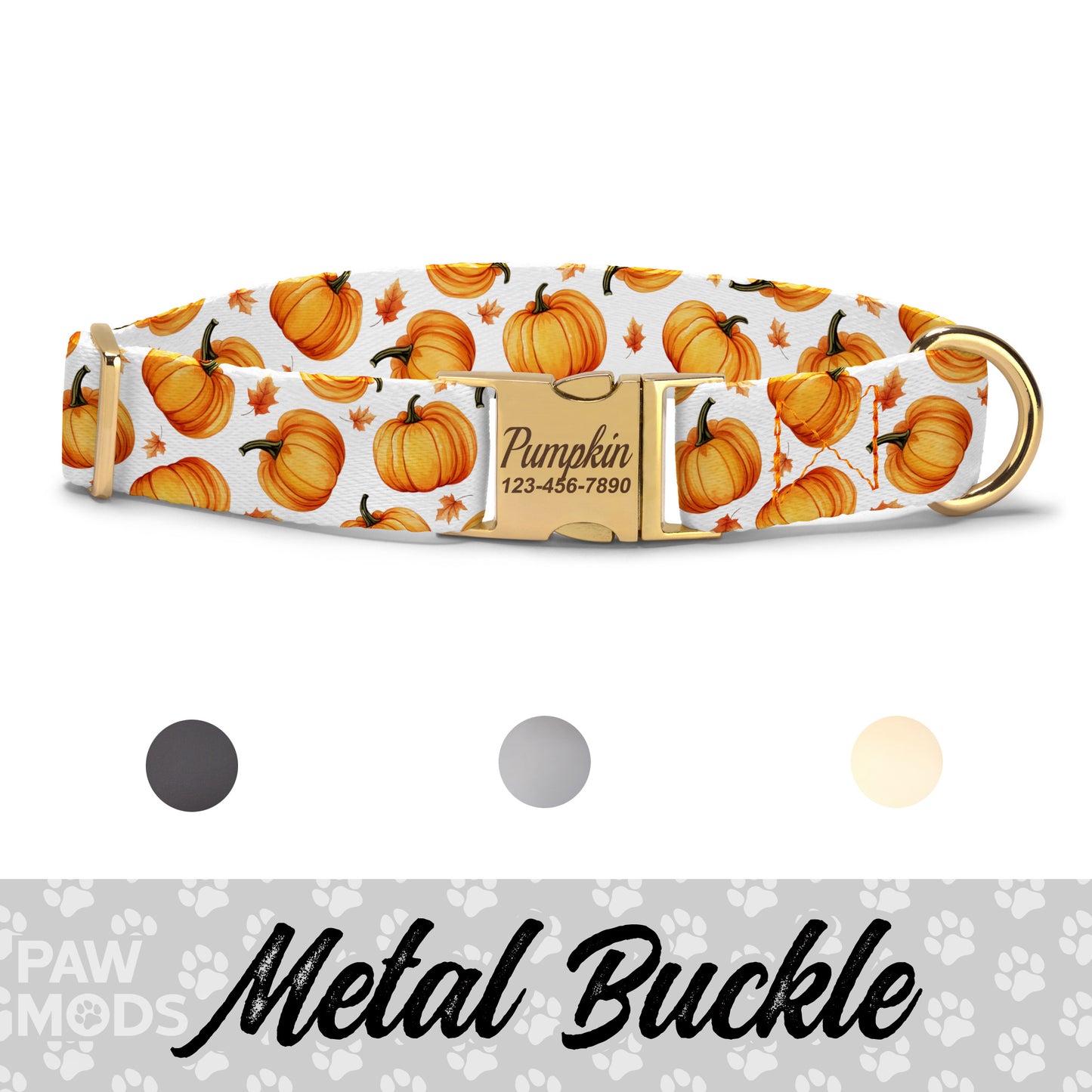 Pumpkin Dog Collar