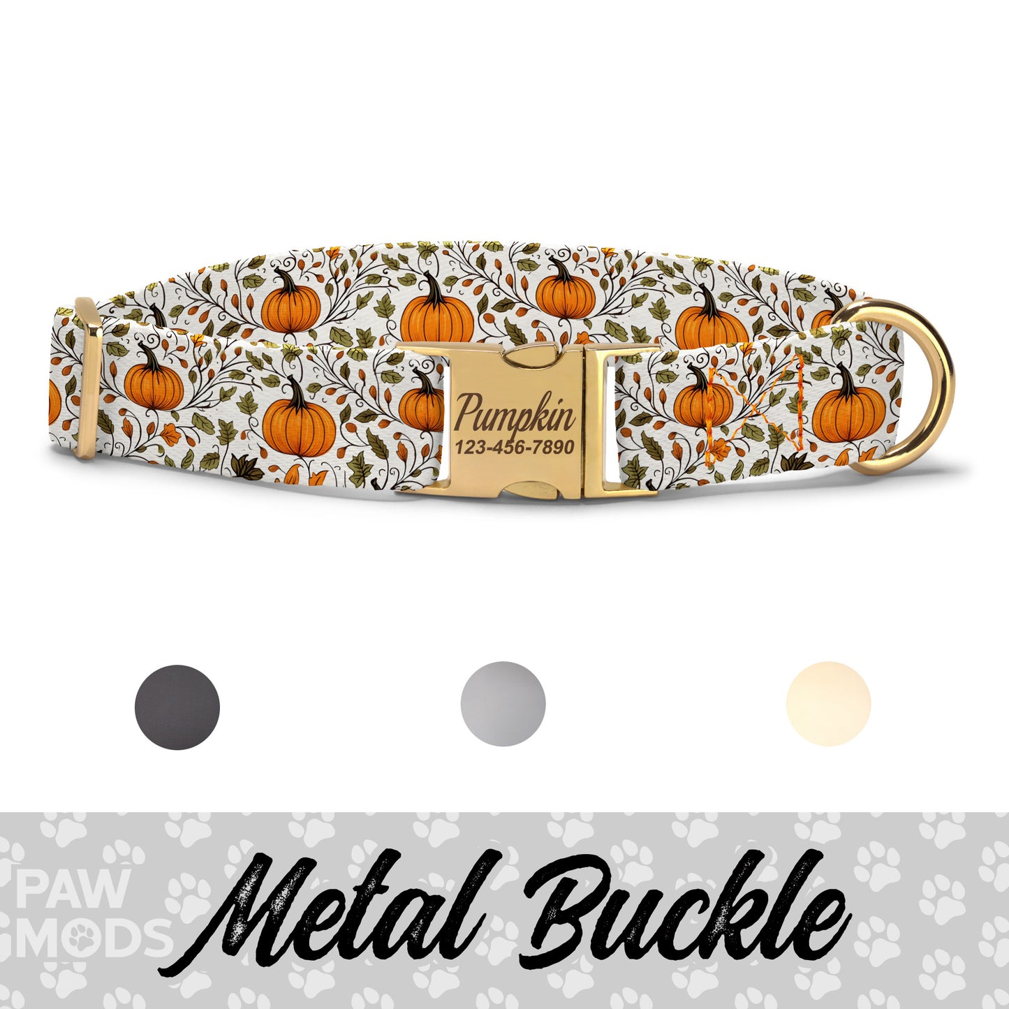 Pumpkin Dog Collar