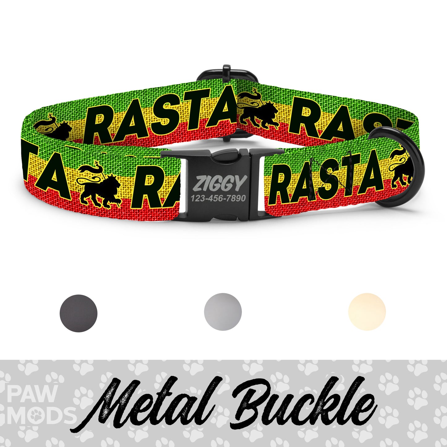 Rasta Dog Collar