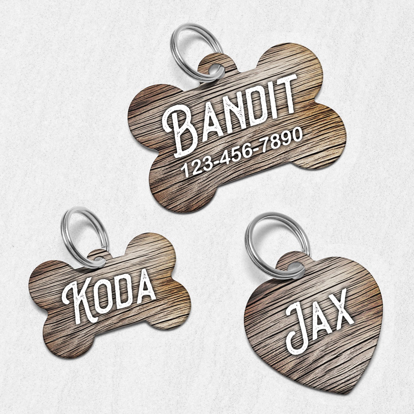Rustic Wood Dog Tag