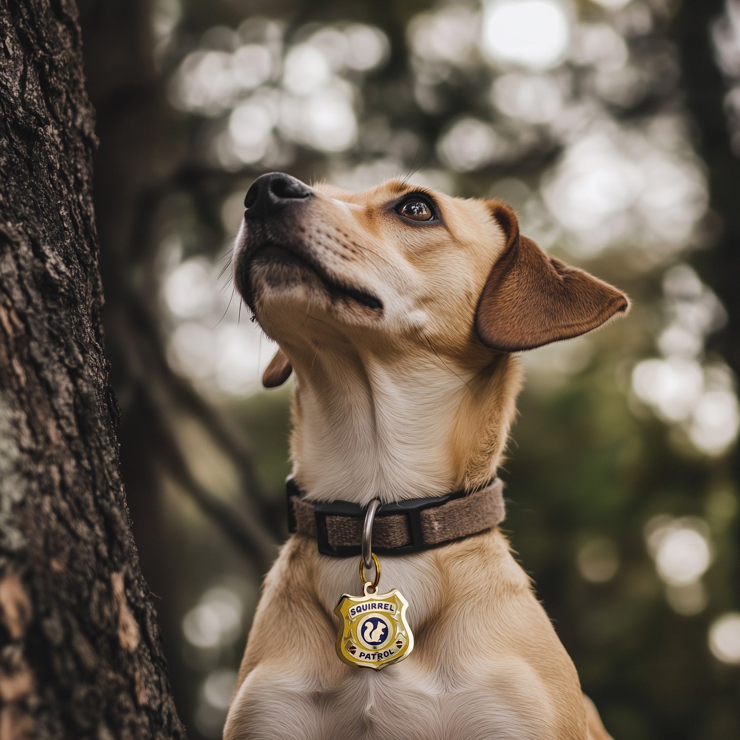 Squirrel Patrol Enamel Dog Tag - Custom Enamel Pet ID Tag