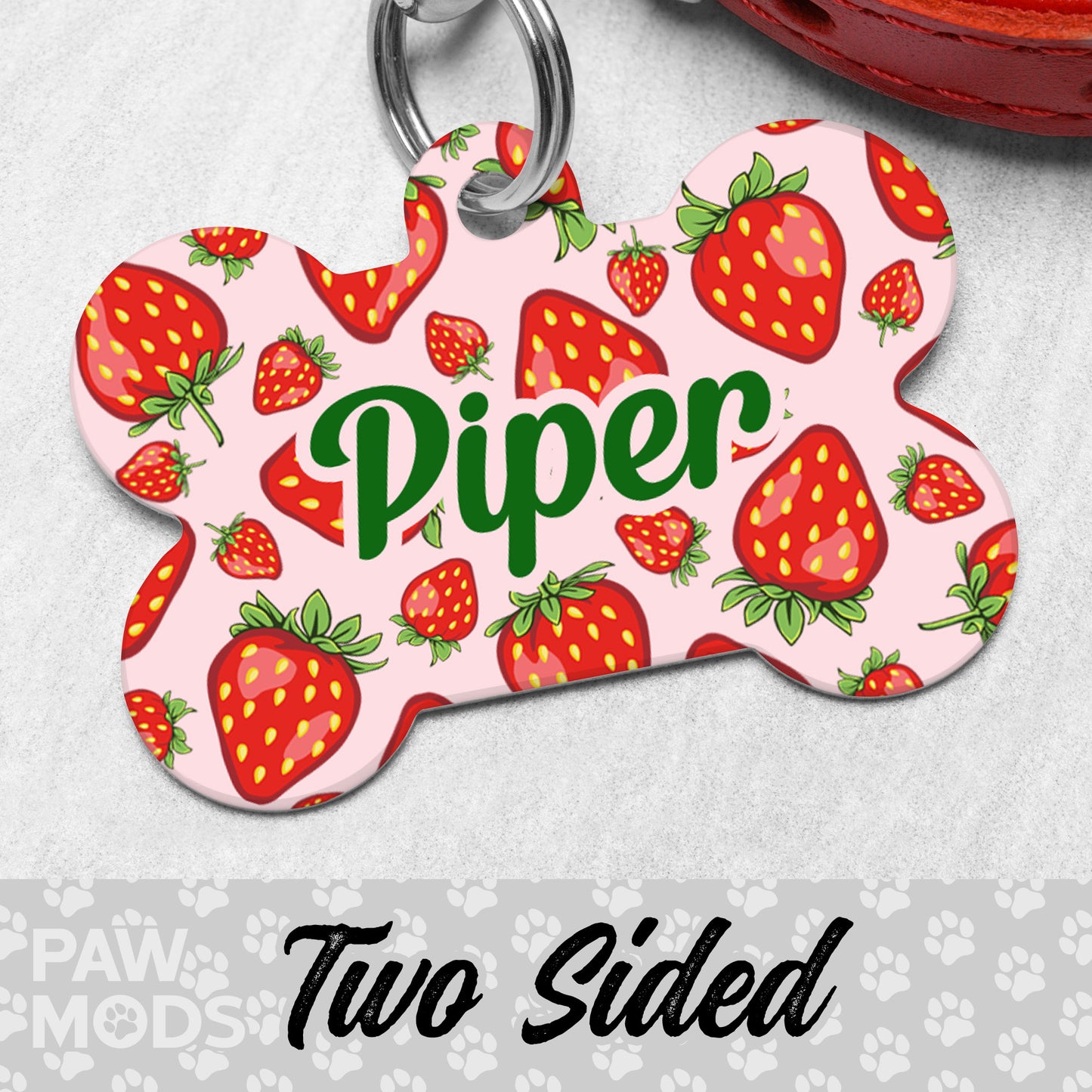 Strawberry Dog Tag