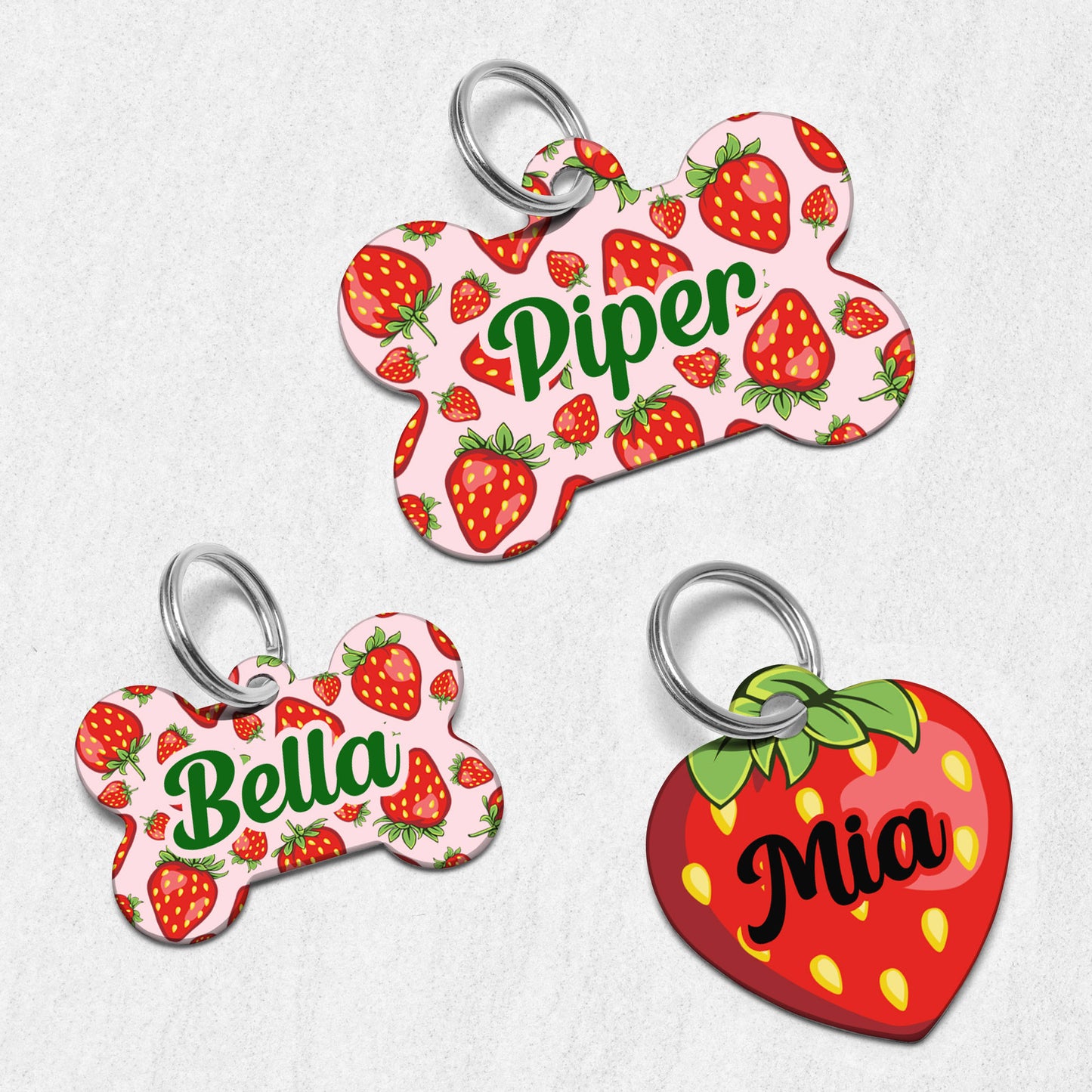Strawberry Dog Tag