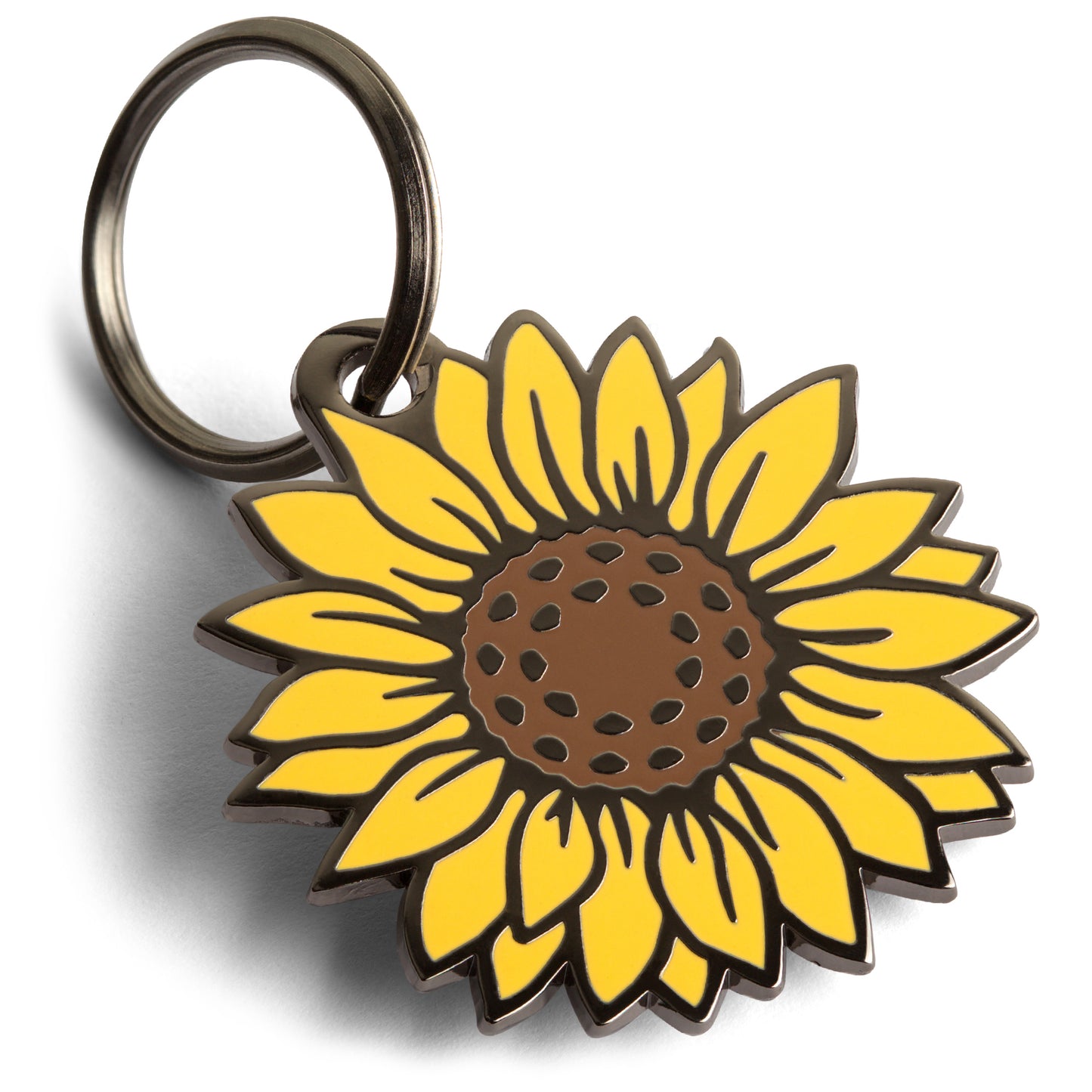Sunflower Enamel Dog Tag - Custom Enamel Pet ID Tag
