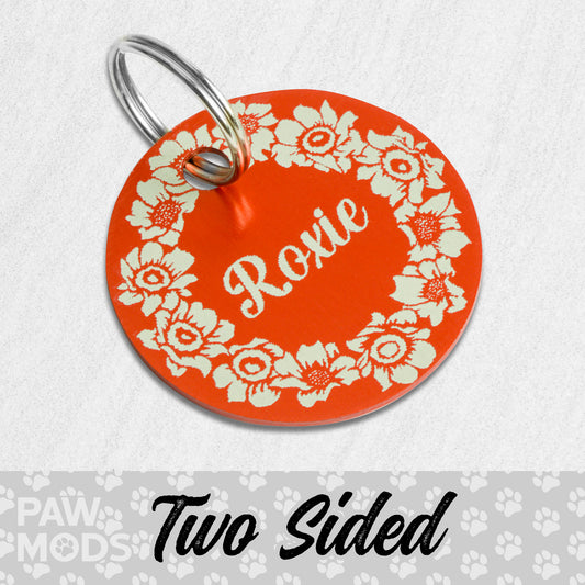 Floral Wreath Dog Tag