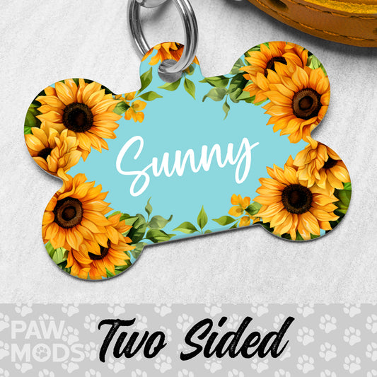 Sunflowers Dog Tag