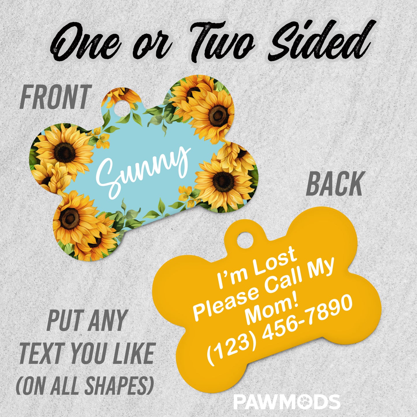 Sunflowers Dog Tag