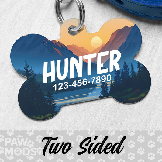Mountains Dog Tag