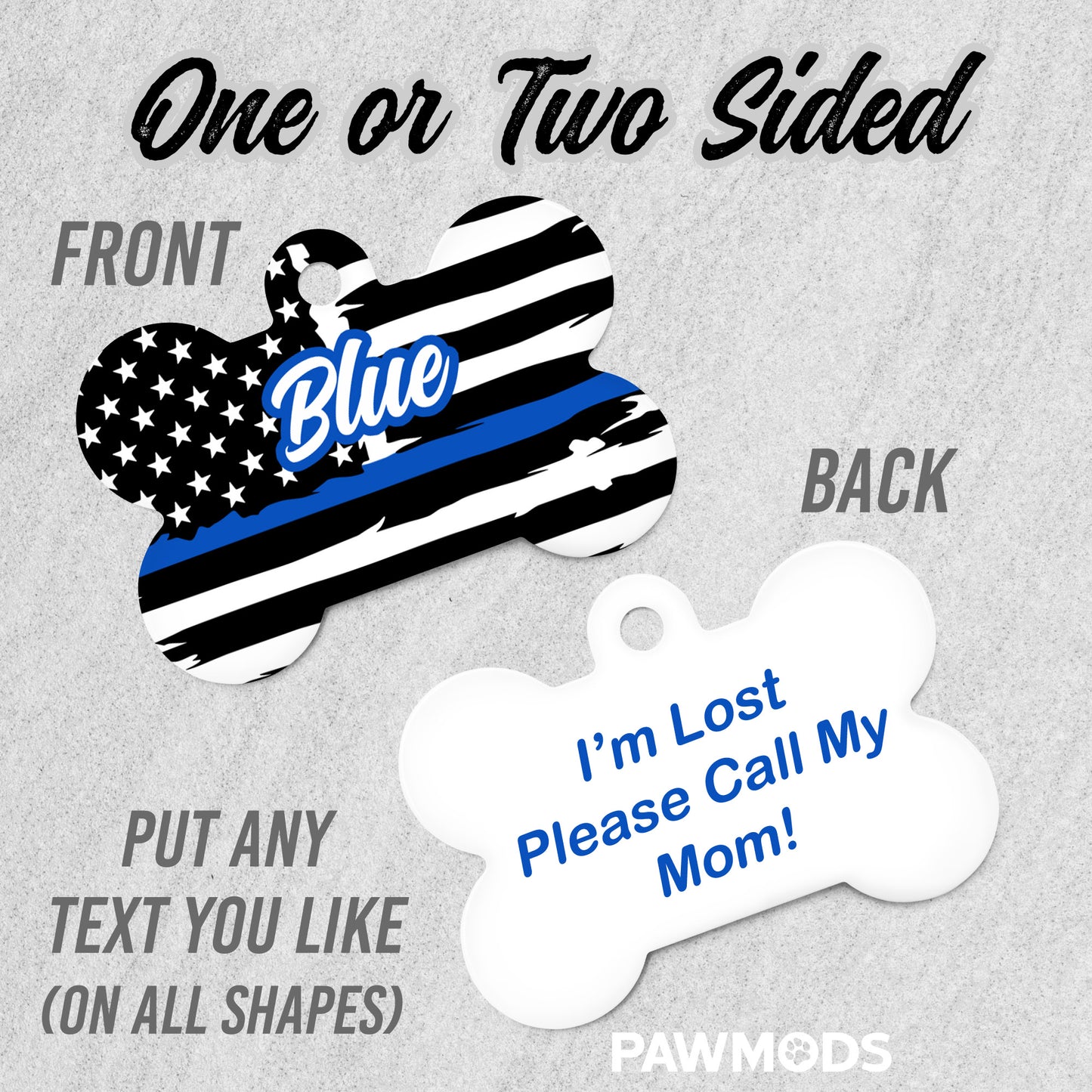Thin Blue Line Dog Tag