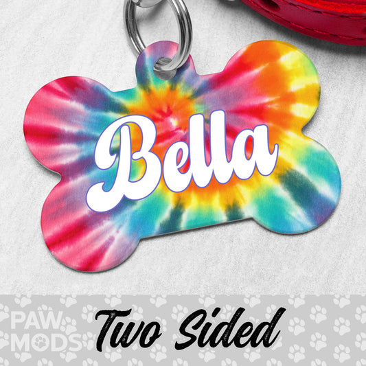 Tie Dye Dog Tag