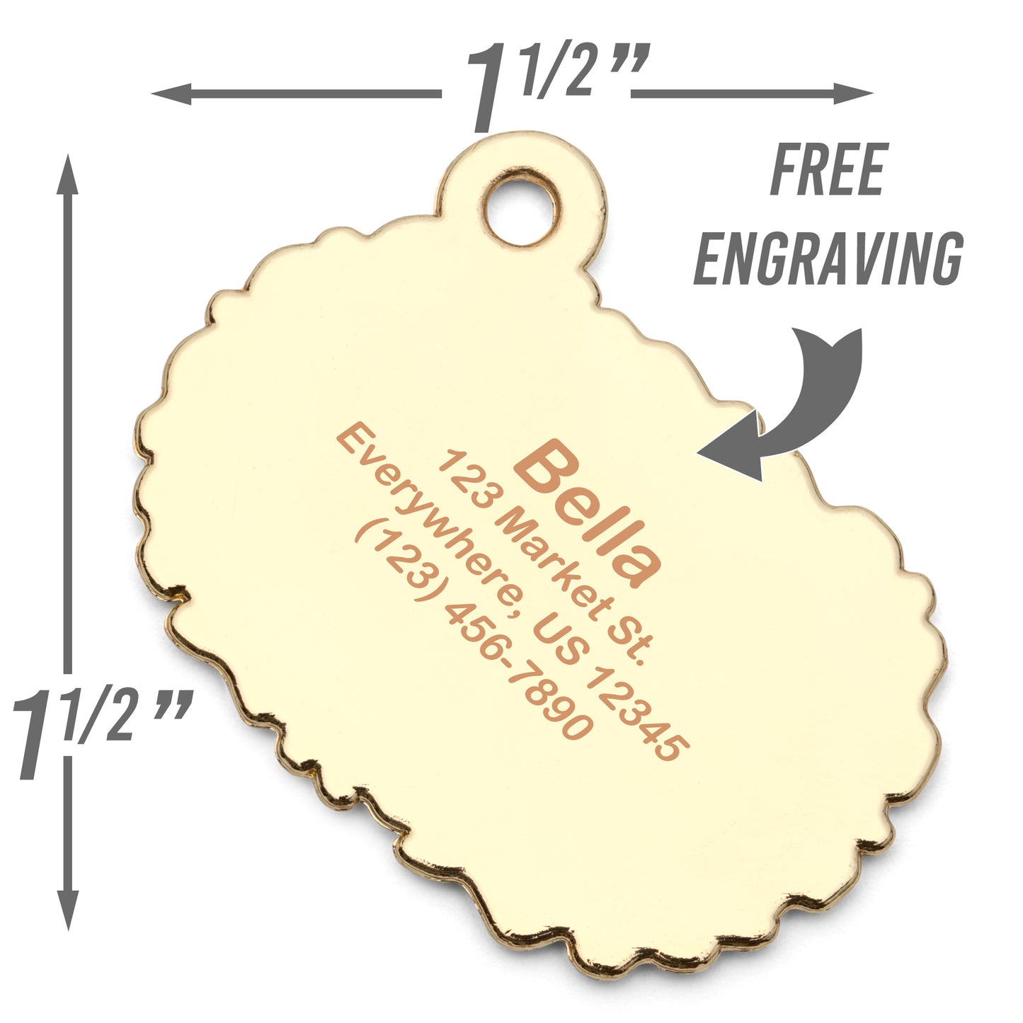 Tater Enamel Dog Tag - Custom Enamel Pet ID Tag