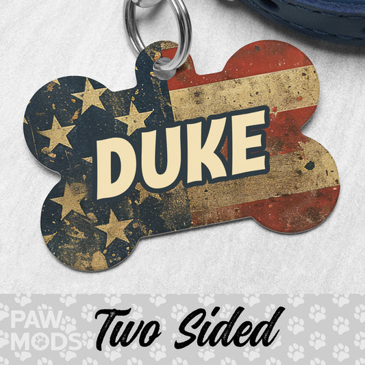 USA Flag Dog Tag