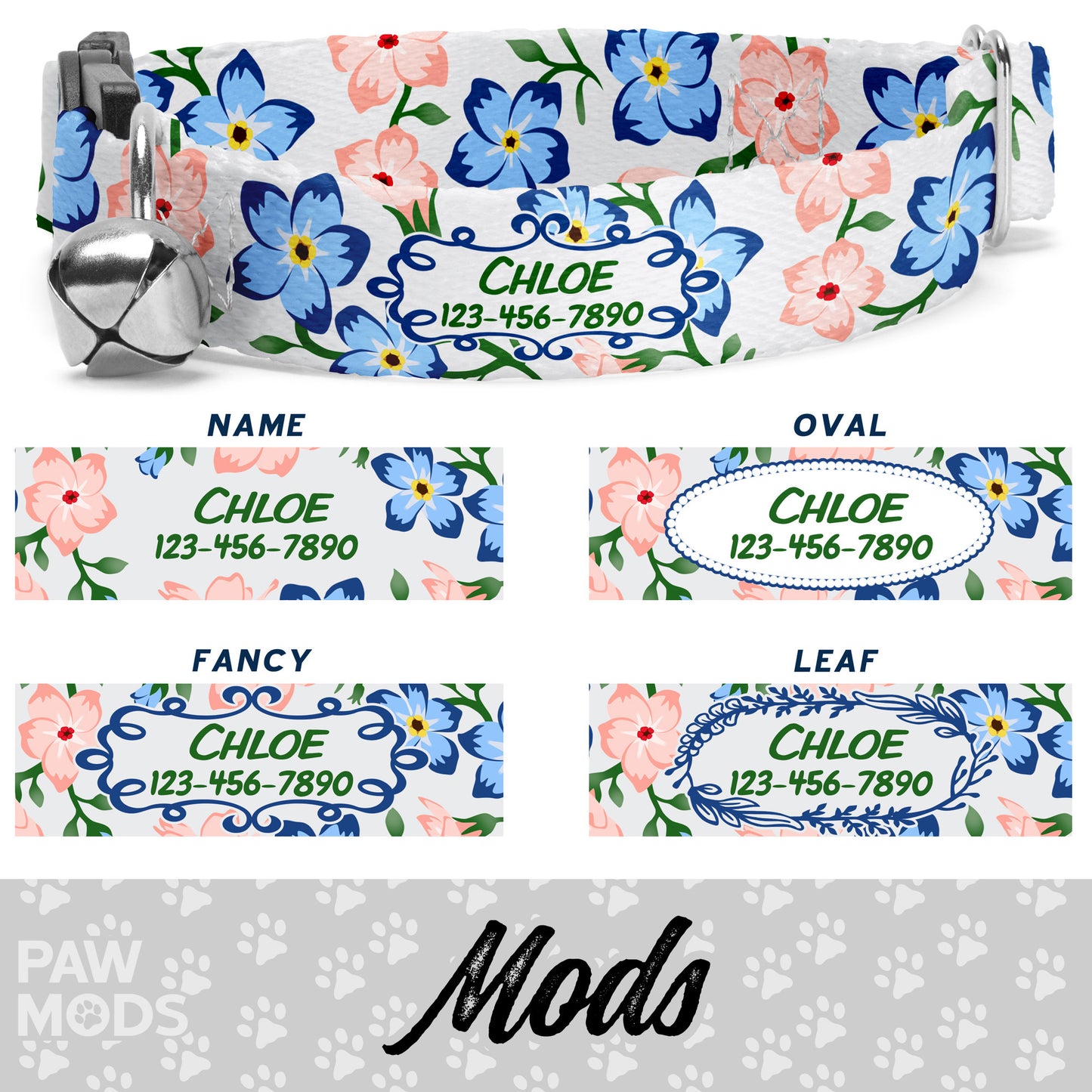 Wedding Floral Cat Collar