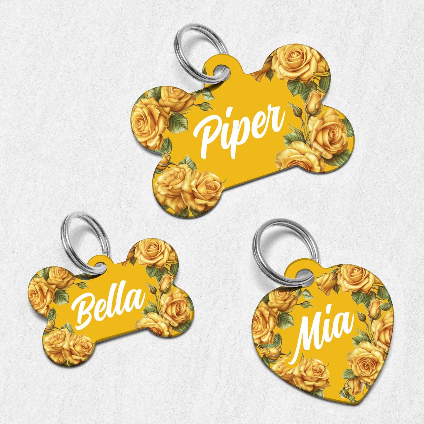 Yellow Roses Dog Tag