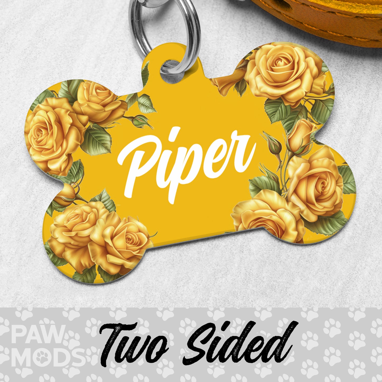 Yellow Roses Dog Tag