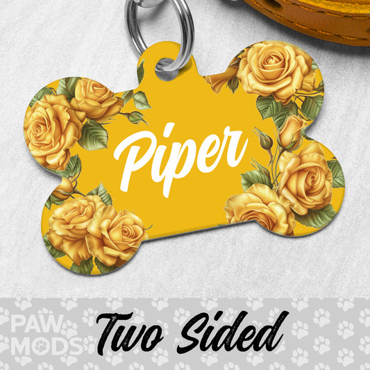 Yellow Roses Dog Tag
